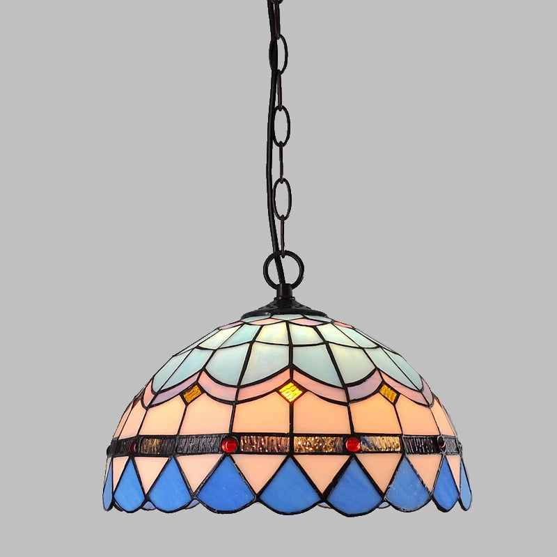 Mediterranean balcony lamp in tiffany glass modern european style