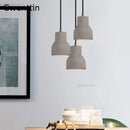 Vintage cement pendant light with Nordic industrial style for interiors