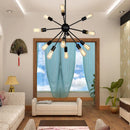 Retro industrial LED chandelier GZMJ with multiple heads