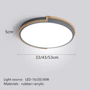 Multicolour wooden circular ceiling light with remote control