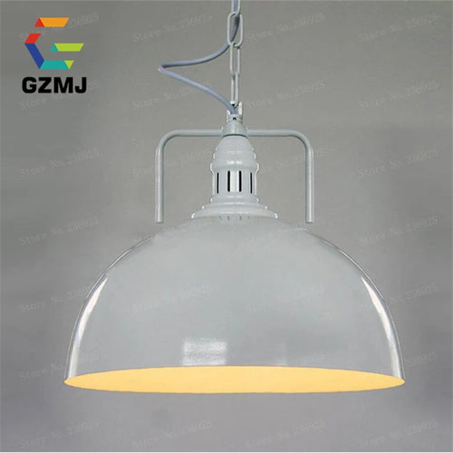 Loft style vintage industrial black LED pendant lamp - vue 5 sur 12