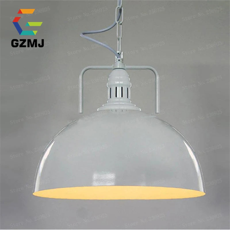 Loft style vintage industrial black LED pendant lamp - vue 4 sur 12