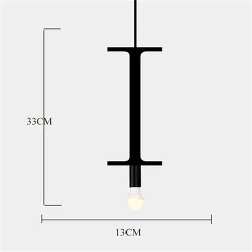 Nordic DIY Love decorative pendant light for loft and bar - vue 26 sur 29
