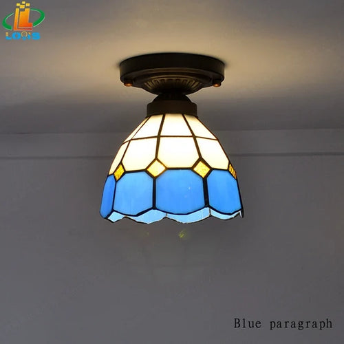 Modern minimalist tiffany ceiling light for contemporary decor - vue 11 sur 10