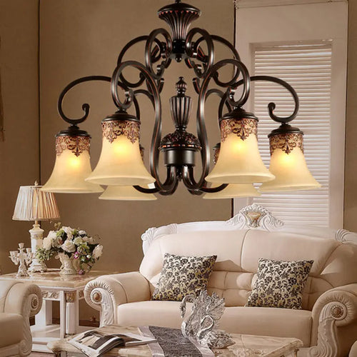 Luxurious 6-arm european style chandelier for elegant decor - vue 5 sur 16
