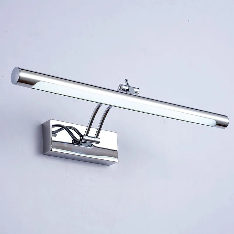 Modern waterproof LED mirror wall light in stainless steel