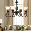 Retro modern luxury ceramic LED chandelier