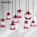 Modern stained glass pendant light for interior decoration