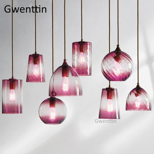 Modern stained glass pendant light for interior decoration - vue 2 sur 22