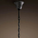 Retro iron and crystal LED pendant light