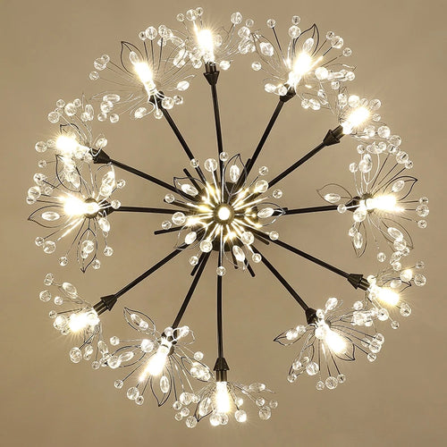 Dandelion crystal pendant light for modern ambience - vue 7 sur 12