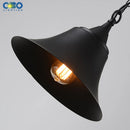 Vintage black metal horn design pendant light for interiors