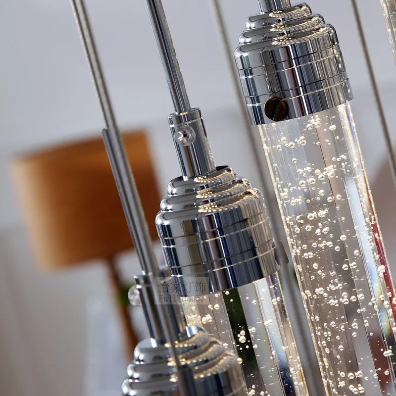 XL spiral LED chandelier for elegant indoor lighting - vue 6 sur 7