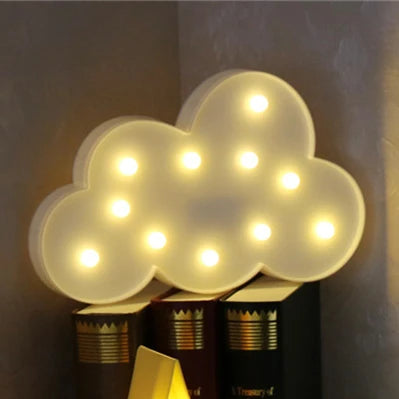 3d led cloud star moon night light for children, decorative gift - vue 13 sur 16