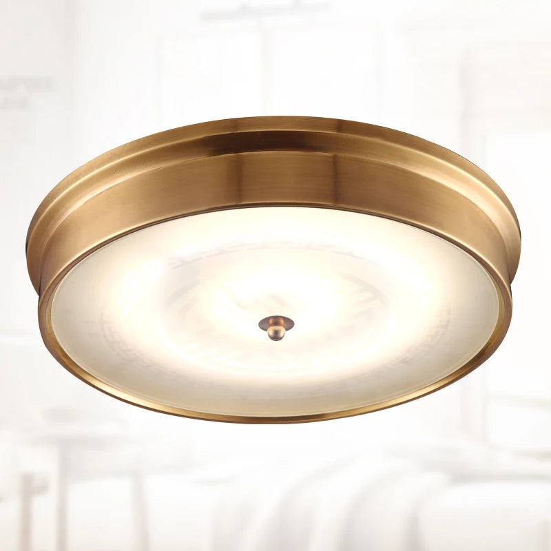 Vintage copper LED ceiling light, European country style