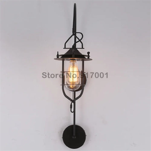 Industrial wall light American retro style metal - vue 5 sur 5