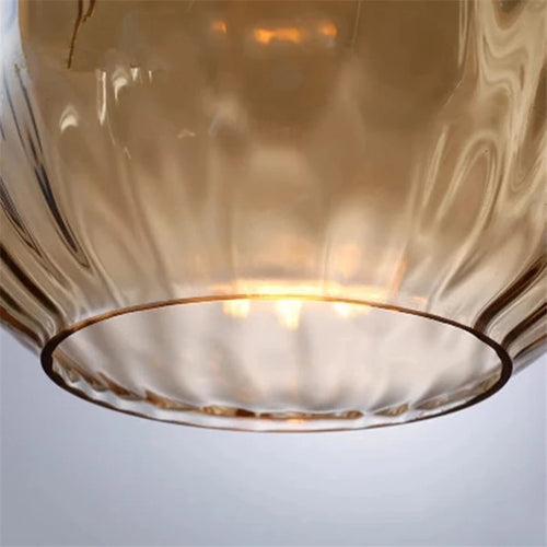 Nordic retro decorative water grain glass pendant light - vue 10 sur 21