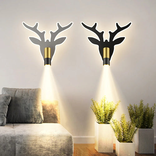Modern LED wooden indoor wall light - vue 2 sur 11