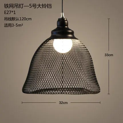 Retro loft birdcage chandelier in creative minimalist iron