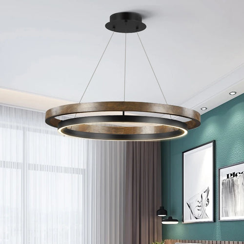 Modern round pendant light for interior decor - vue 2 sur 4