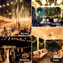 Vintage LED outdoor string lights for garden