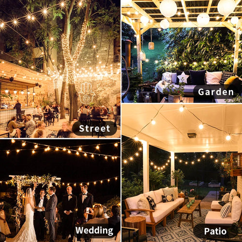 Vintage LED outdoor string lights for garden - vue 7 sur 6