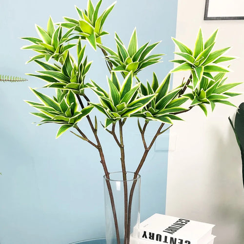 Large artificial lily branches with realistic foliage for decoration - vue 2 sur 8