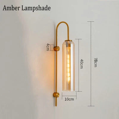 Smoked glass wall light for multiple uses