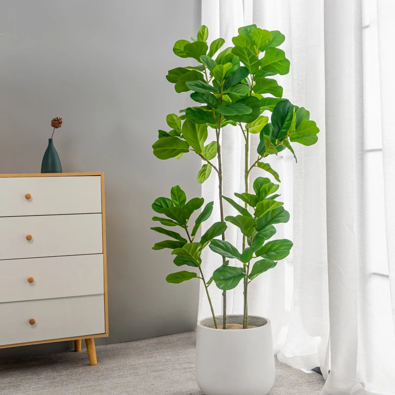 Artificial tropical ficus plant with realistic touch for indoor decoration