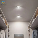 Crystal LED ceiling light with integrated spotlight