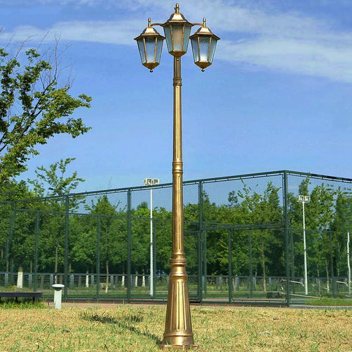 Thick aluminium outdoor garden lamp post - vue 3 sur 10