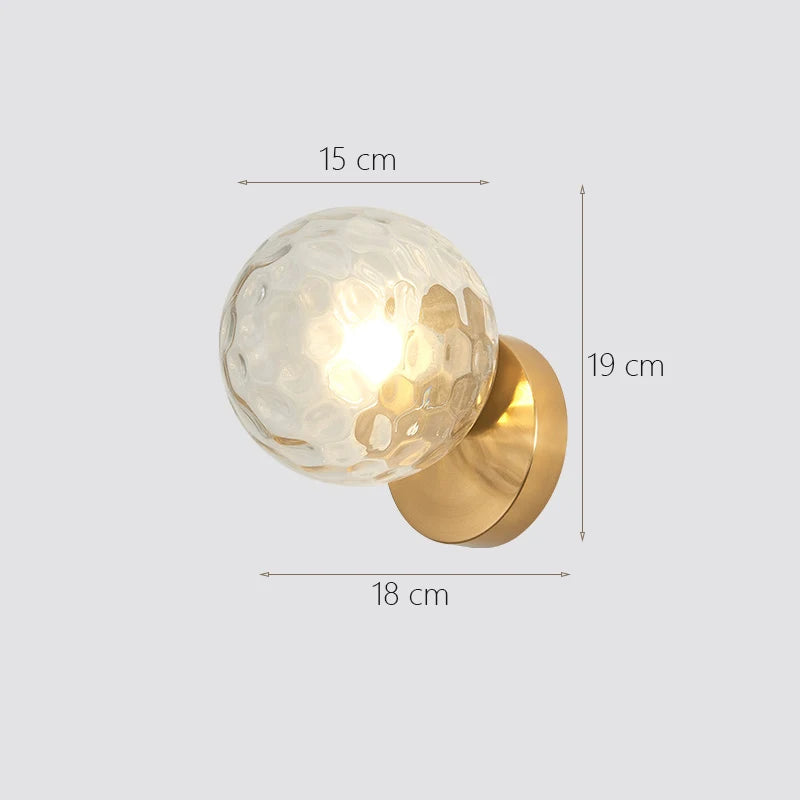 Glass moon wall light for interior decoration - vue 8 sur 14