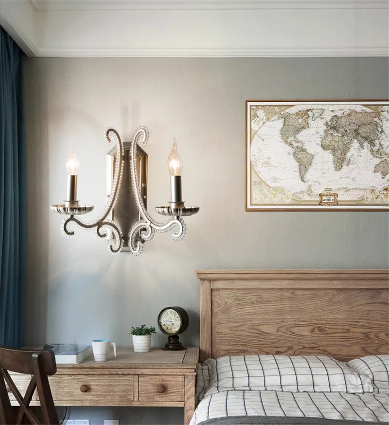 Retro cast metal chandelier for indoor lighting in wrought iron - vue 5 sur 11