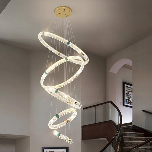 Modern designer crystal pendant light for elegant interiors - vue 5 sur 16