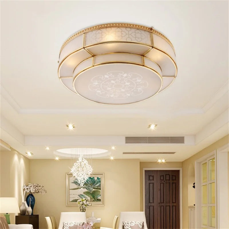 Retro copper ceiling light for an elegant and warm interior - vue 3 sur 6