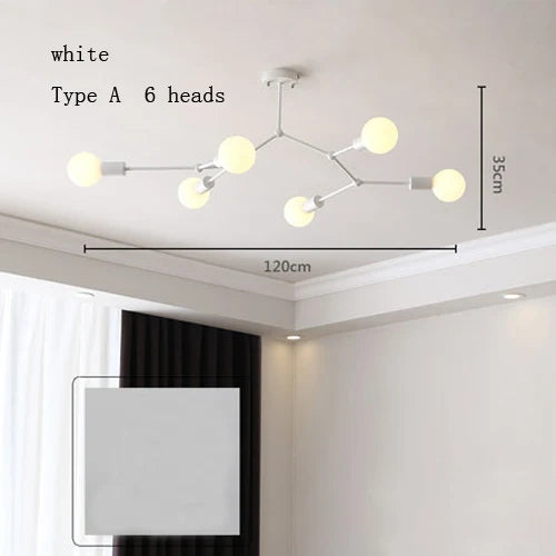 Modern multi-head chandelier for creative interiors - vue 21 sur 27