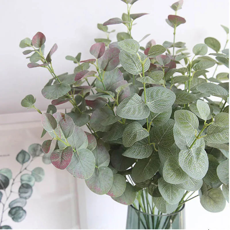 Artificial silk leaves branch for home and wedding decoration