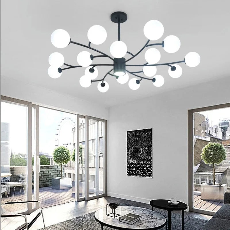 Nordic branch chandelier for minimalist indoor lighting