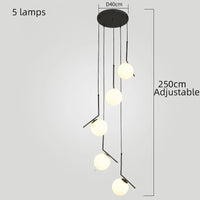 Modern Nordic glass chandelier for interior décor