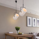 Nordic rotating modern fabric loft chandelier
