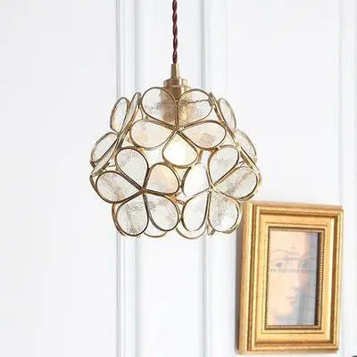 Nordic glass lamp with copper - vue 9 sur 10