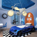 Nordic creative LED motorcycle pendant light for children's room acrylic