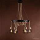 Vintage hemp rope pendant light for restaurant, café and bar