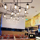 Postmodern glass and metal designer chandelier nordic decorative lighting