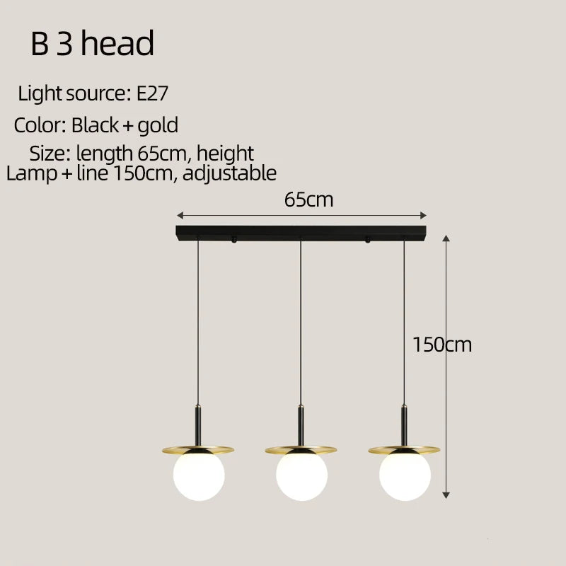 Modern glass chandelier for elegant Nordic style