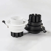 Recessed indoor COB LED spotlight with adjustable zoom