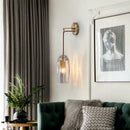 Nordic crystal and copper modern minimalist wall light