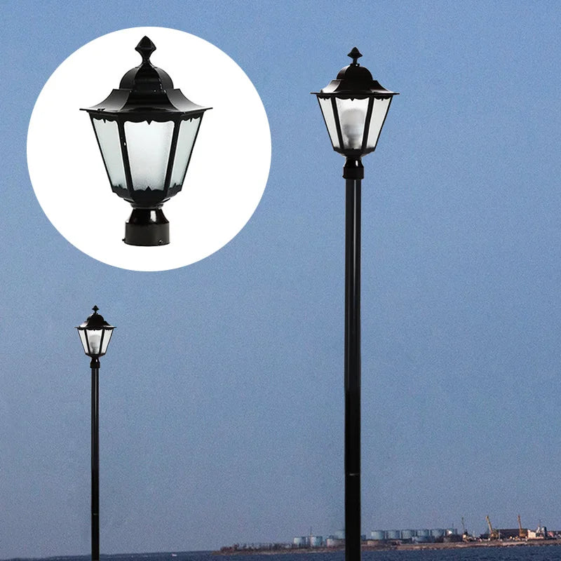 Decorative outdoor lamp post for garden and backyard