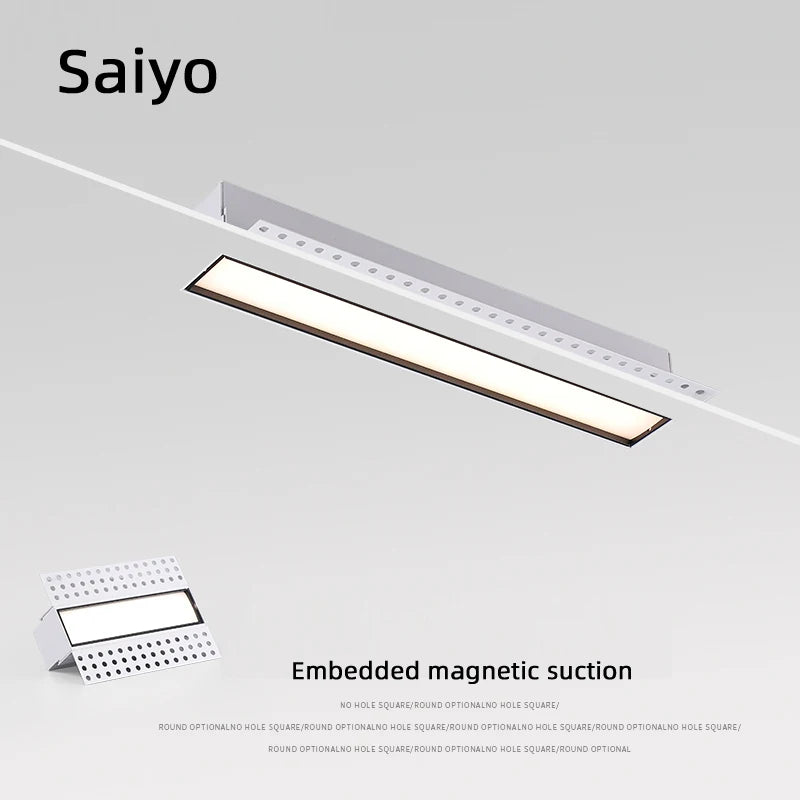 Creative recessed LED light bar for indoor lighting