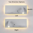 Sandiy LED reading lamp with USB and wireless charger